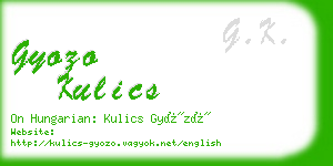 gyozo kulics business card